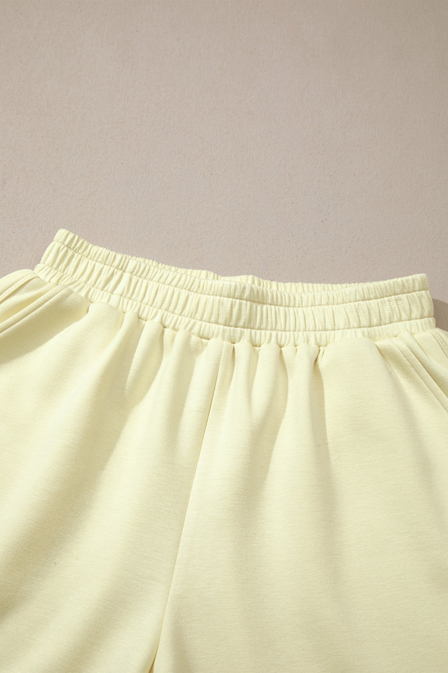 Solid Exposed Seam Mock Neck Tee & Shorts Set