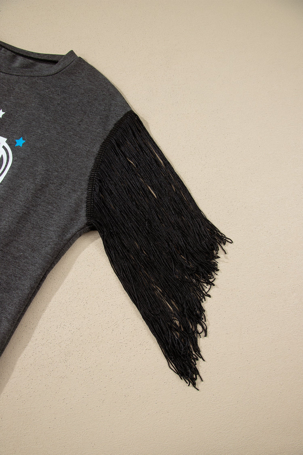 Western Yee Haw State of Mind Fringe Sleeve Tee
